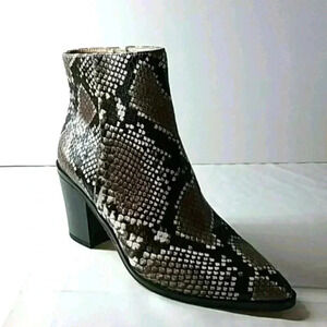 14 & union snake print booties
